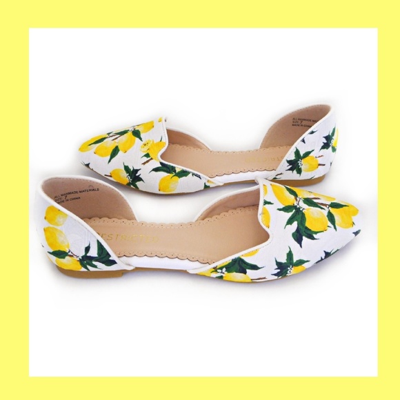 Lemon D'Orsay Flats - Picture 3 of 5